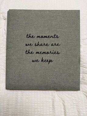 Gray Linen Memory Photo Album - The Moments We Share